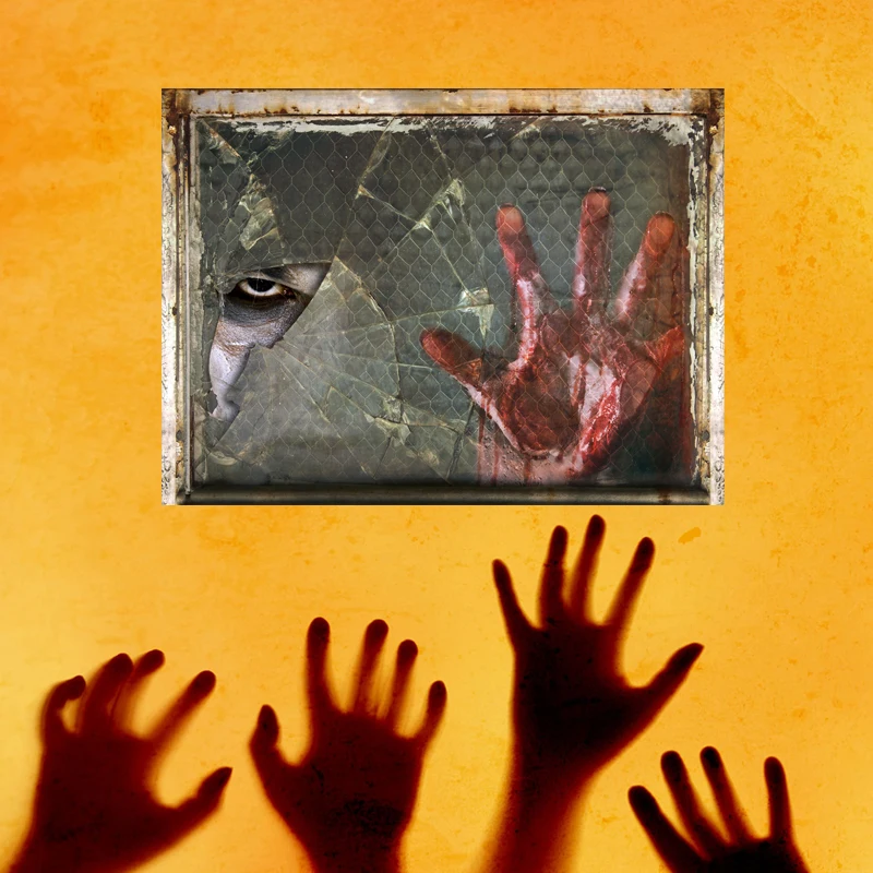 Украшение на Хэллоуин 3D наклейки стену с призраками съемные настенное искусство