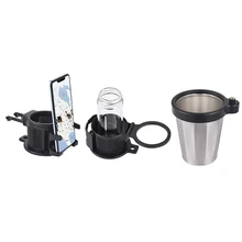 Car Cup Holder With Phone Holder Multifunctional Rotating Organizer Cup Bottle Organizer For Drinks Coffee DU55
