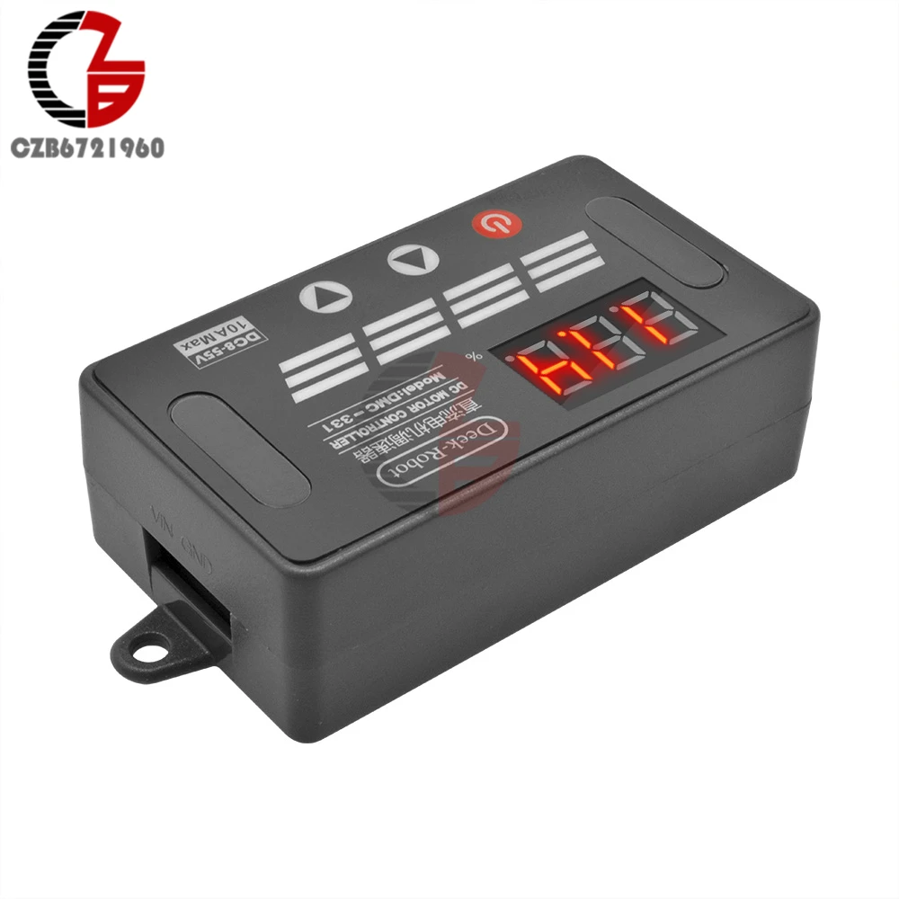 10A DC 8 V-55 V Цифровой PWM DC регулятор скорости двигателя Регулятор вентилятор с регулируемой скоростью светодиодный переключатель скорости света с функцией памяти