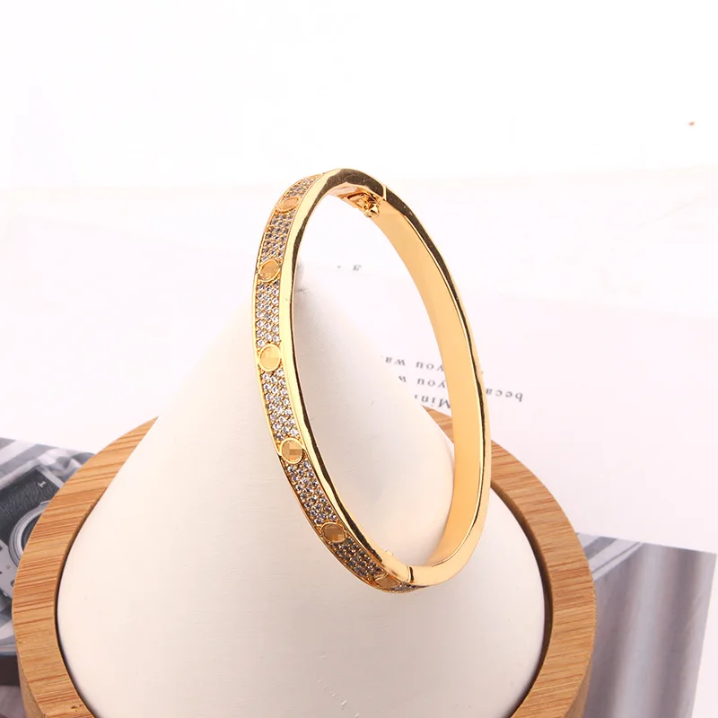 

LISM classic style copper inlaid full of zircon luxury sparkling ladies temperament bracelet jewelry fashion jewelry gift