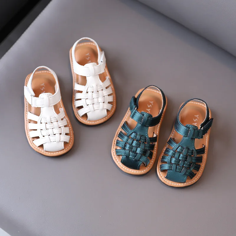 

New Baby Sandals Summer Toddler Woven Beach Sandals Soft Baby Walking Shoes Infant Breathable Casual Shoes SX525