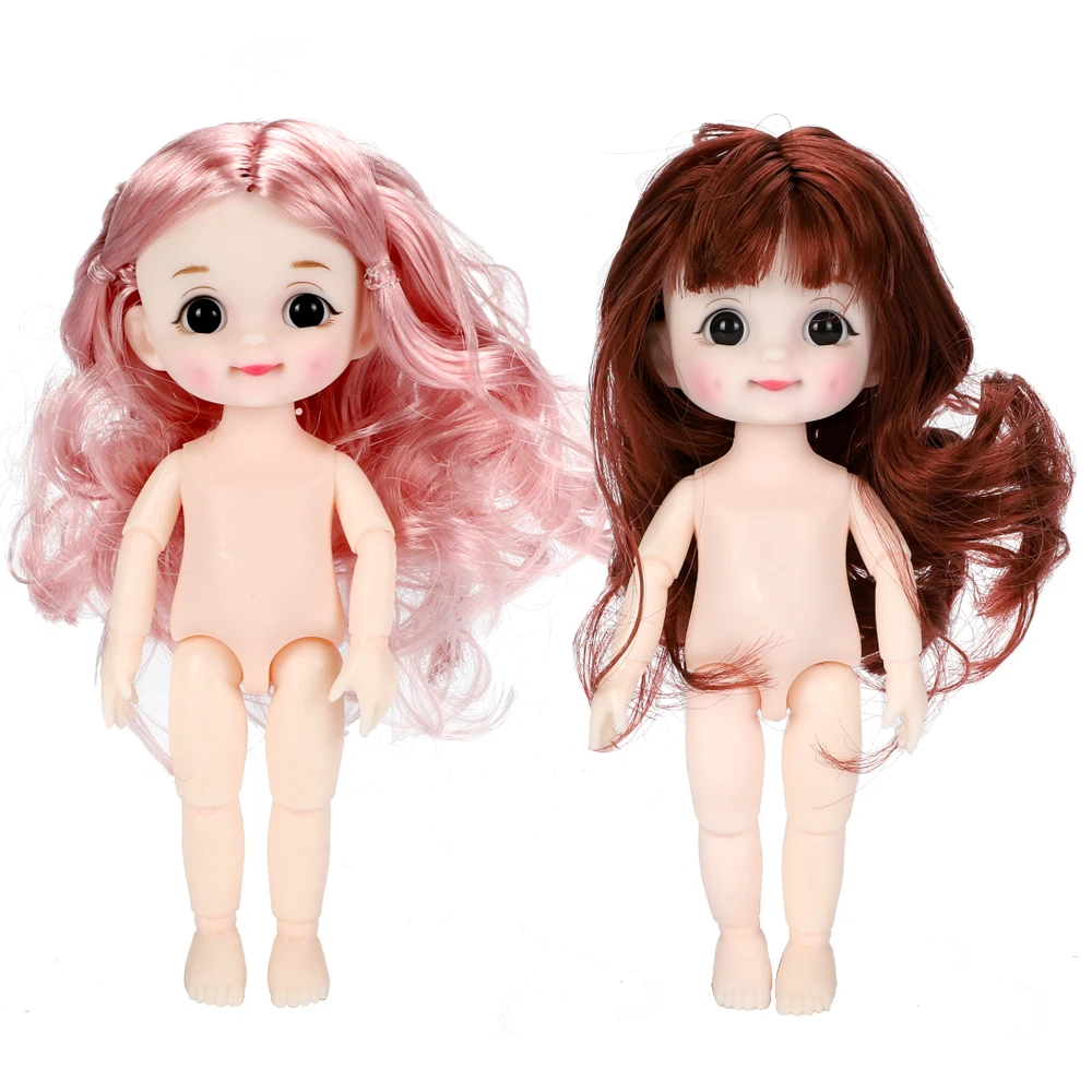 

BJD Doll Dimple Smile 13 Moveable Jointed 16cm Surprise Blyth Dolls Toys Baby Naked Nude Women Body Dolls for Girls Gift Toy