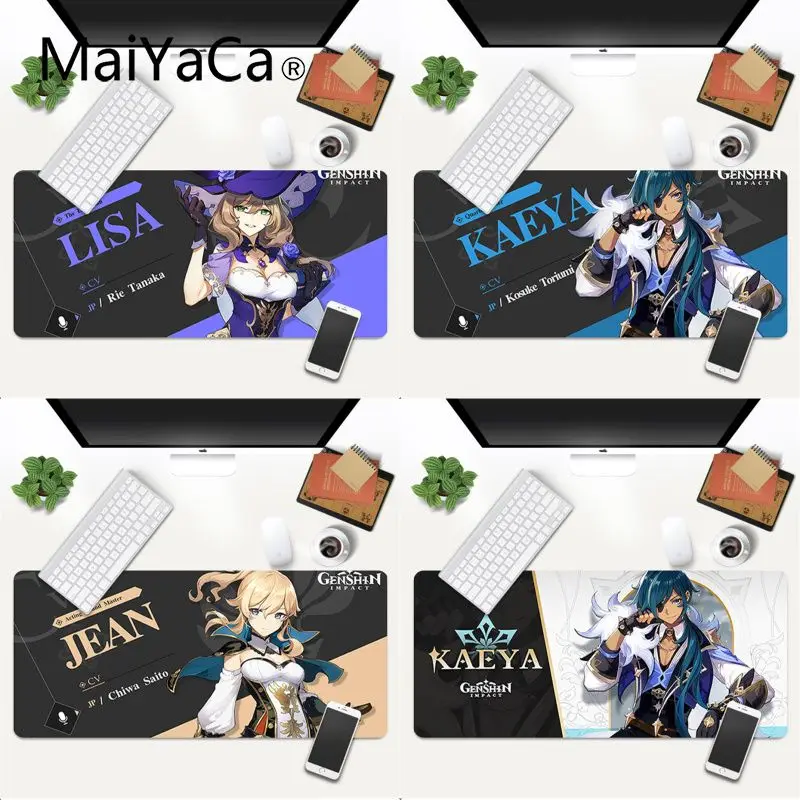 

MaiYaCa genshin impact DIY Design Pattern Game mousepad Gaming Mouse Pad Large Deak Mat 700x300mm for overwatch/cs go