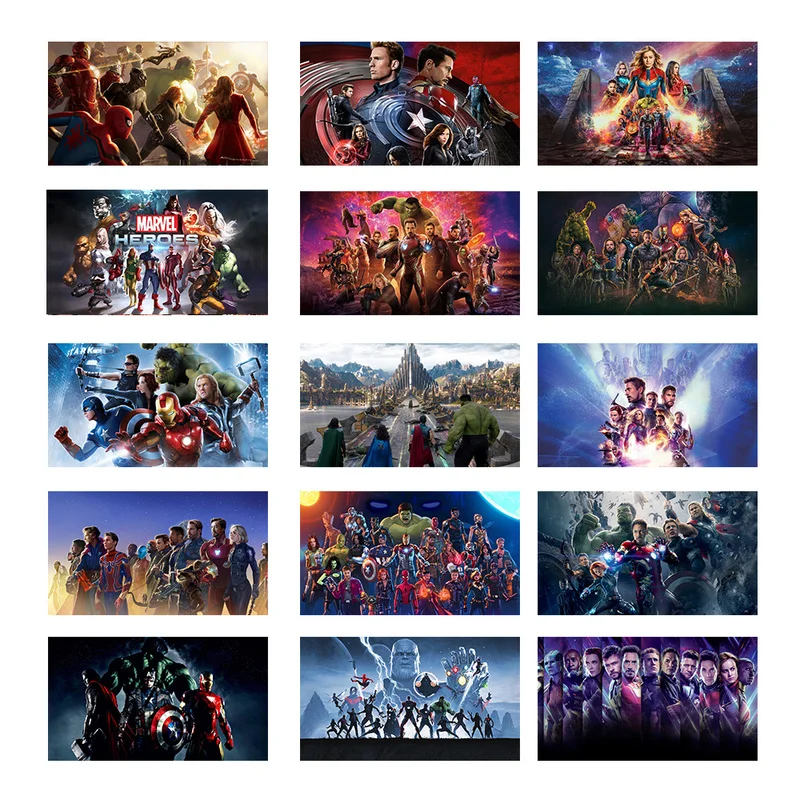 Картина на холсте с супергероями из комиксов Марвел Капитан Америка Железный