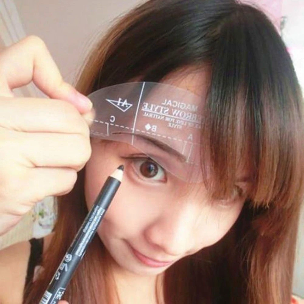 4/24 стилей бровей практичная форма DIY Трафарет Шаблон набор красоты трафарет