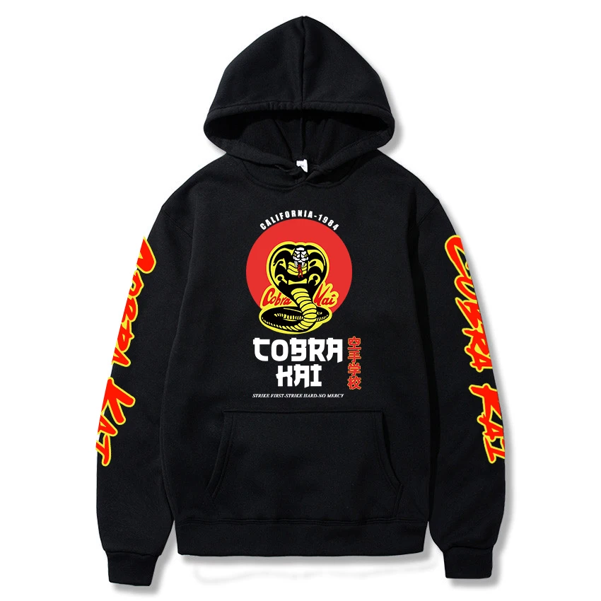 

Men Hoodie Cobra Kai Karate Kid Hoodies Long-sleeved Casual Pullovers Streetswear Hoodie