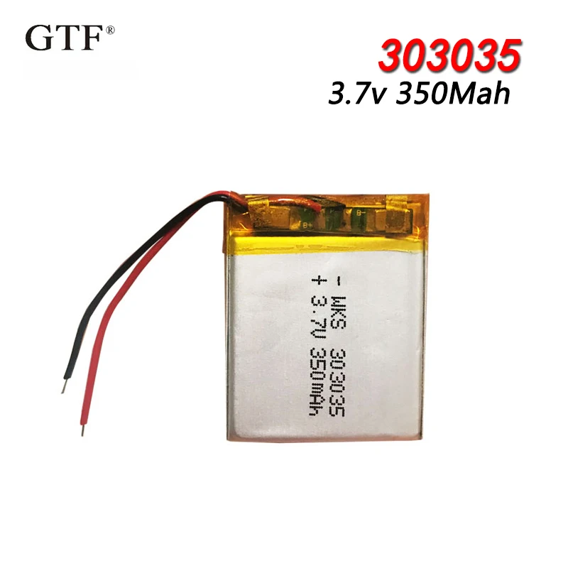 303035 3 7 в 350 мАч литий-полимерный литий-ионный аккумулятор для GPS MP4 камеры Внешний