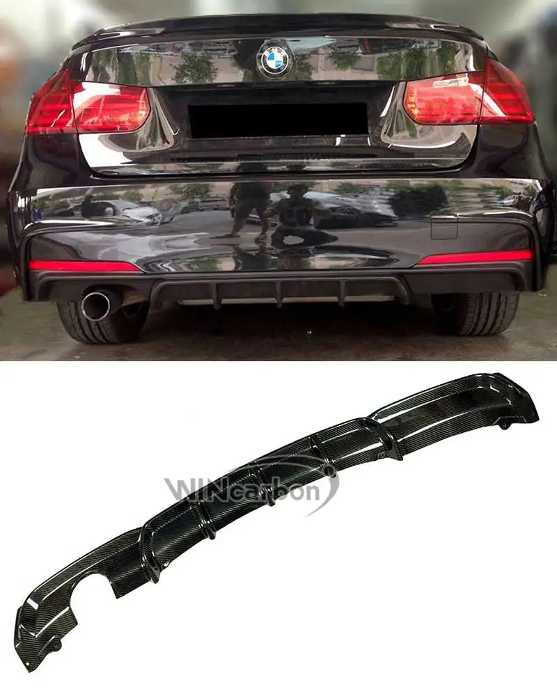 P стильный задний диффузор из настоящего углеродного волокна для BMW 3 Series F30 320i M tech