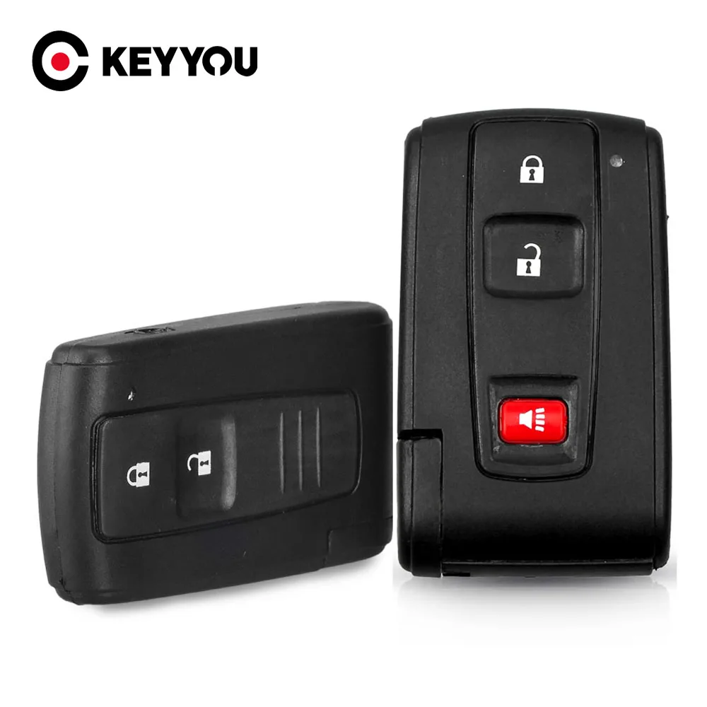 KEYYOU Remote 2/3 Buttons Car Key Case For Toyota Prius 2004 2005 2006 2007 2008 2009 Corolla Verso Camry Smart Car Key Shell