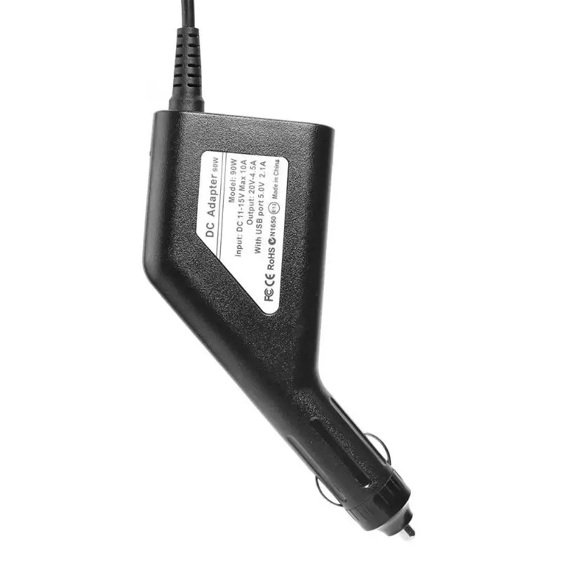 

Universal Laptop Car Charger 90W 20V 4.5A Power Adapter for Lenvo Thinkpad Notebook 5V2A USB Port Phone Charging
