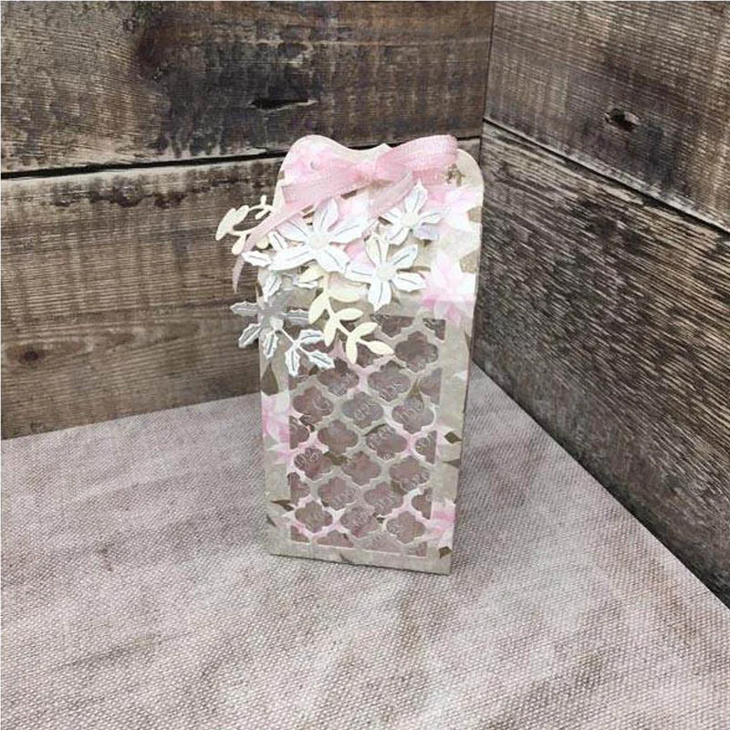 Необычная Подарочная коробка металлические Вырубные штампы с цветочным