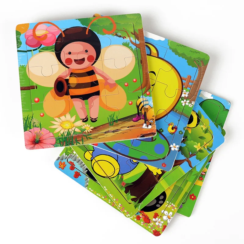 Новая распродажа dikale intelligence 3D деревянная головоломка для детей животные/трафик