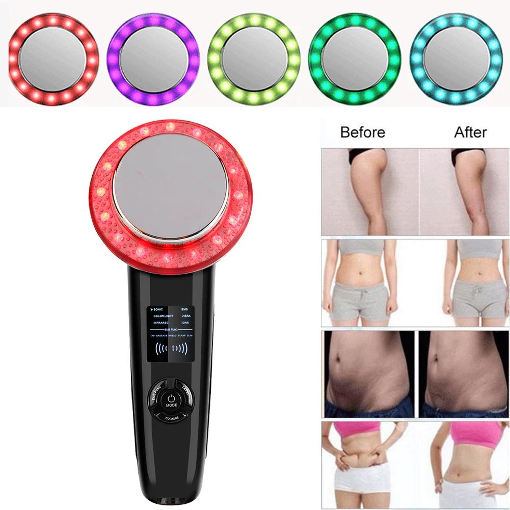 Kopen 6 In 1 Fototherapie Whitening Ems Afslanken Massager Instrument Led Ultrasone Verstevigende Afslanken Vormgeven Bodys Beautys Instrument