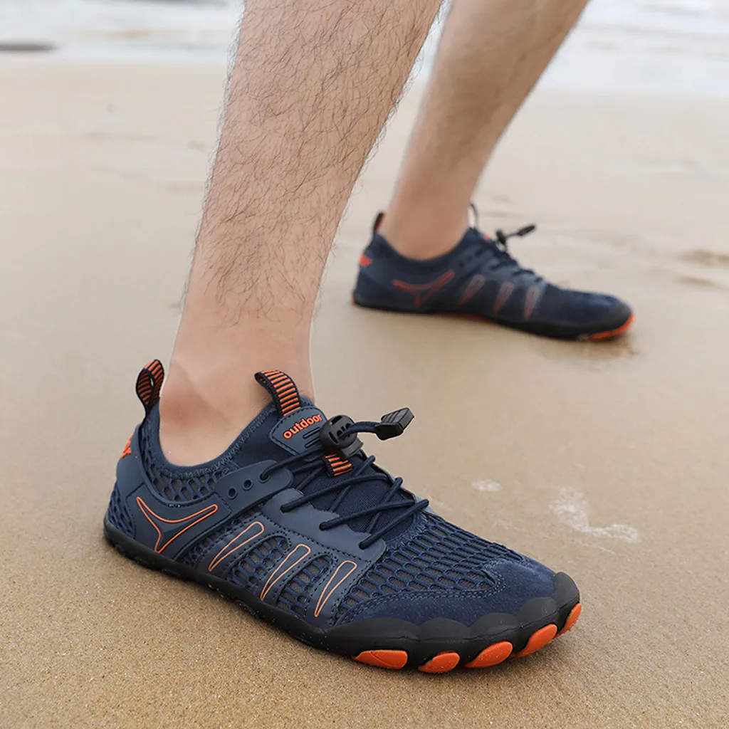 Men Barefoot Five Fingers Shoes Summer Water Shoes for Men Outdoor Lightweight Men Shoes Fitness Sports Sneakers#N