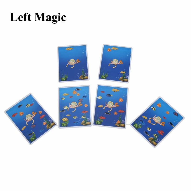 

Funny Count Fish Cards Magic Tricks Playing Card Poker Close Up Street Stage Props Illusion Accessary Mentalism Kids Magician