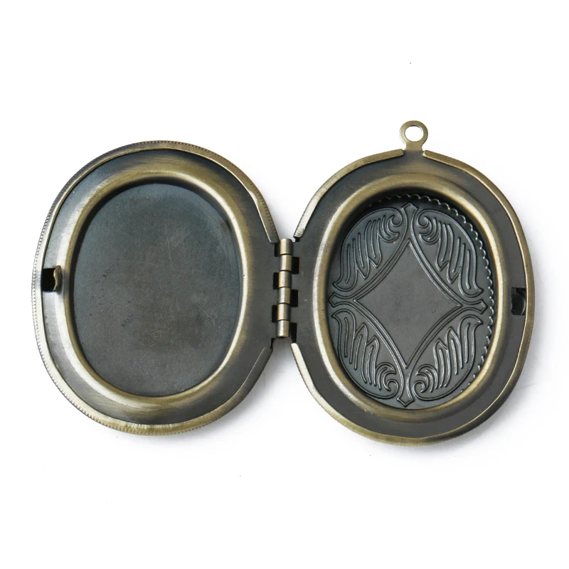 Матовая отделка Бронзовый черный античный посеребренный медальон для