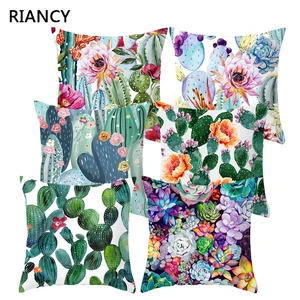 Кактус суккулентные растения Печатный чехол для подушки украшение дома из полиэстера Спальня декоративные автокресло на диванную подушку размером 40829
