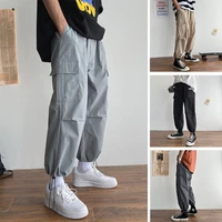 tide brand overalls mens straight loose casual autumn new drawstring waist ninepoint pants ropa para hombre streetwear joggers