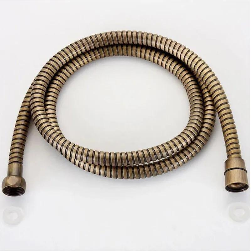 G 1/2'Black Shower Hose 150cm Stainless Steel Shower Tube Flexible Gold Bathroom Hose Plumbing Chrome ORB