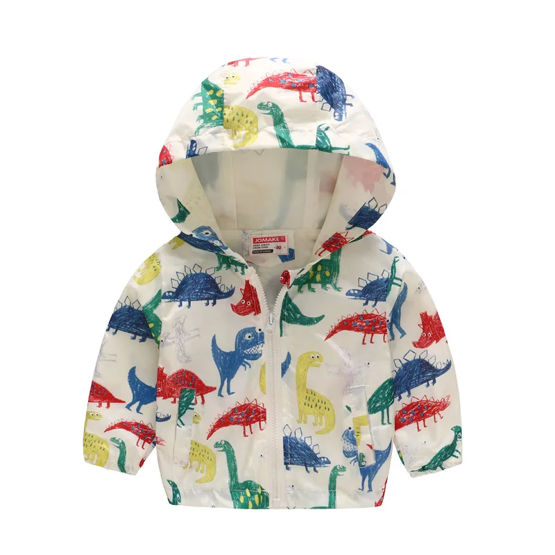 Kids Girls Jacket 2018 Spring and Autumn Flower Cartoon Printed Hooded Coats Clothes for 2-6Y Baby Girl Windbreaker &amp | Детская