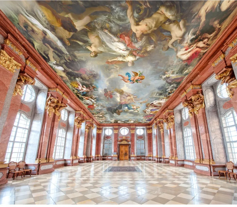 Европейская роскошная потолочная Фреска потолочный экран настенная живопись