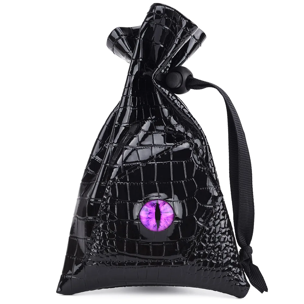 Purple Eye Дракон глаз кости мешок шнурок из искусственной кожи игральные кости DND сумка для хранения игральные кости DND монеты и другие аксессуары - Цвет: Purple Eye