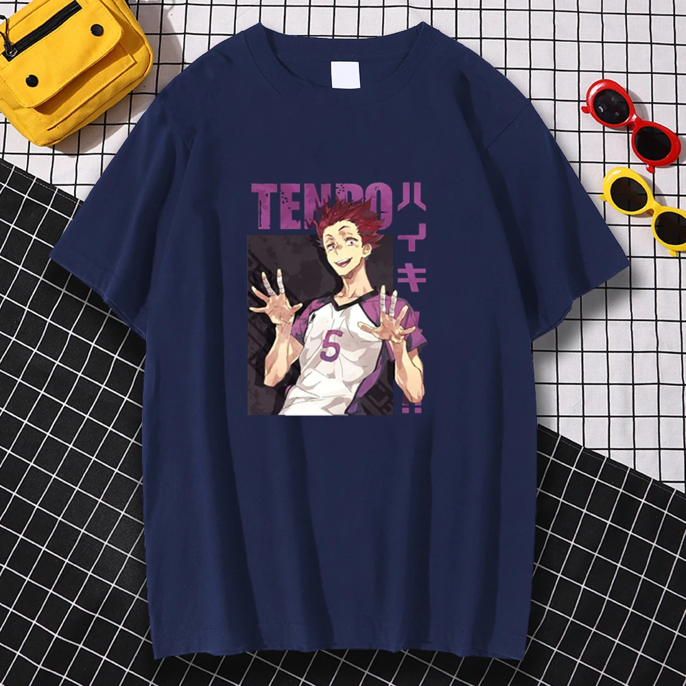 

haikyuu fashion tshirt Japanese Anime T Shirt Men Kawaii Harajuku Summer Tops cotton Graphic Tees Cartoon haikyuu T-shirt Male