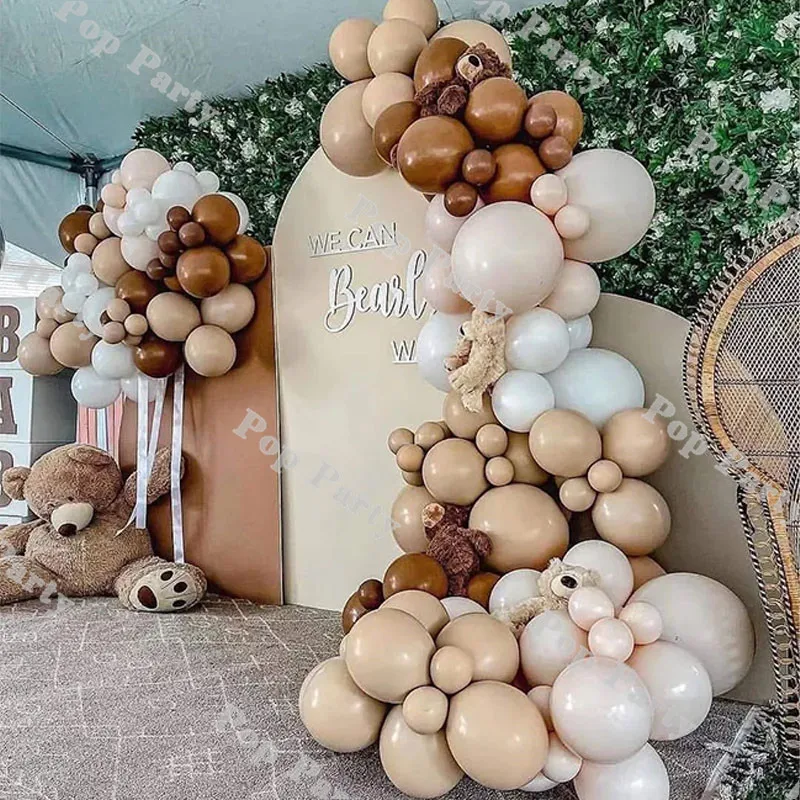 

Cream Coffee Balloons Garland Kit Wedding Decoration Khaki Brown Balloon Arch Globos Baby Shower Birthday Party Decor Backdrop