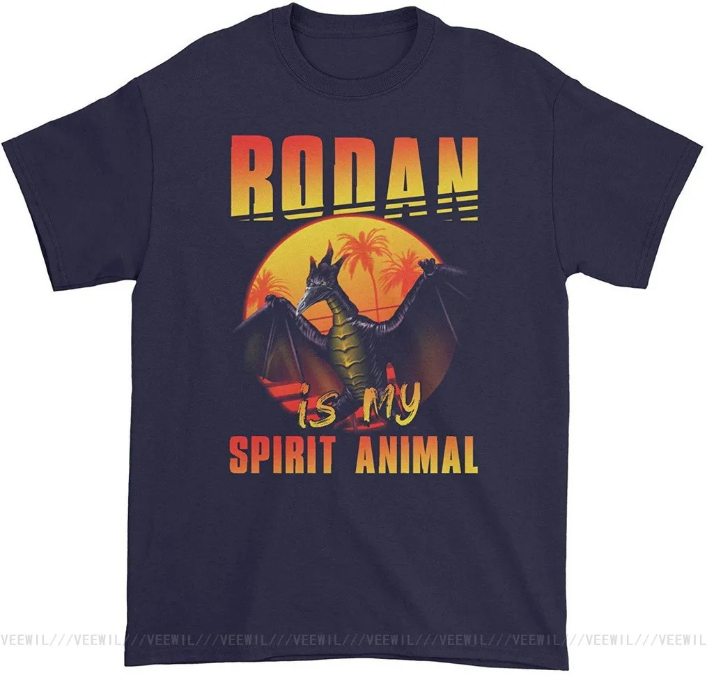 

Футболка Rodan Is My Spirit с животными для мужчин и женщин, классный подарок, индивидуальная футболка