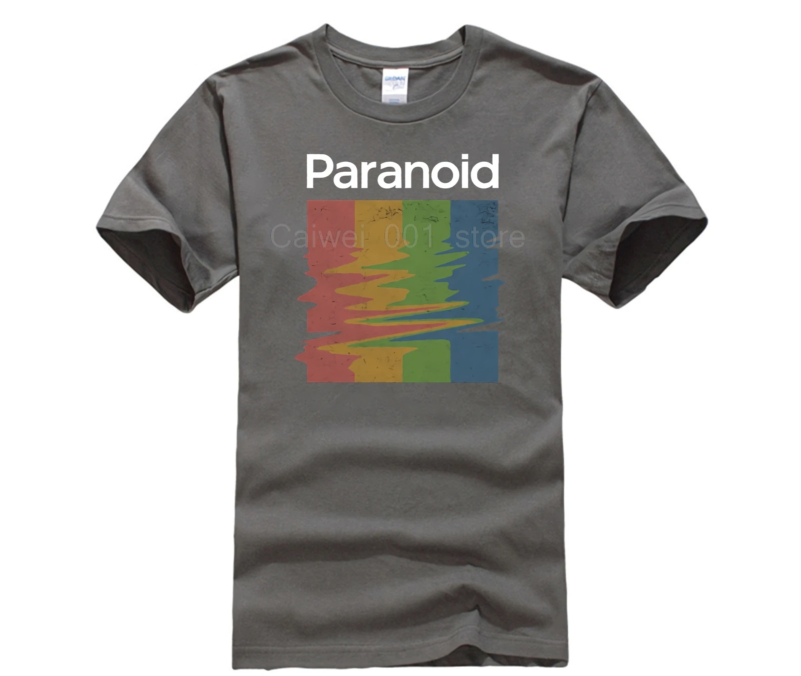 Мужская футболка из 100% хлопка летняя мужская с параноидом хлопковая модная