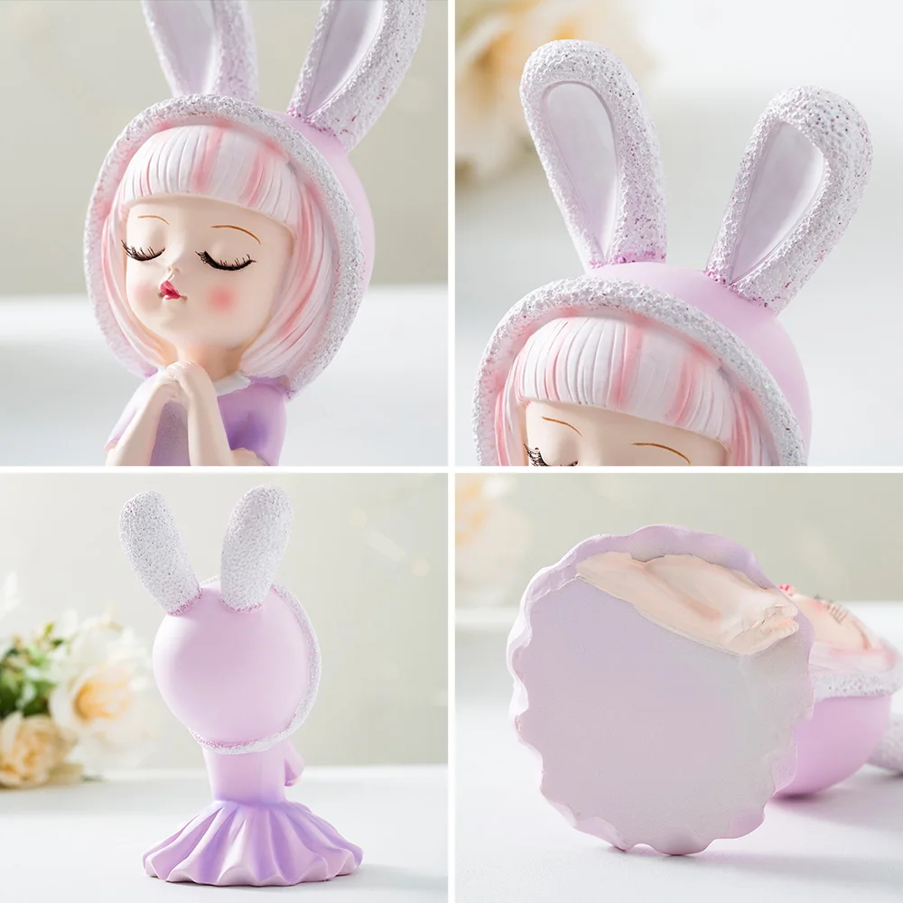 

Cute girl statue resin craft mini garden accessories children bedroom decoration modern home decoration angel girl ornaments