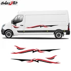 Красочные полосы, Стайлинг для Renault Master, двухсторонние Декоративные наклейки для кузова автомобиля, автомобильные дверные наклейки, виниловые наклейки, аксессуары