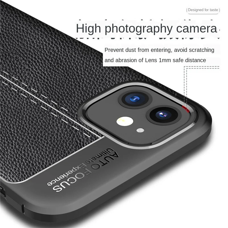 soft tpu case for iphone 12 pro case leather texture silicone phone cover for apple iphone 12 pro business coque iphone 12 pro free global shipping
