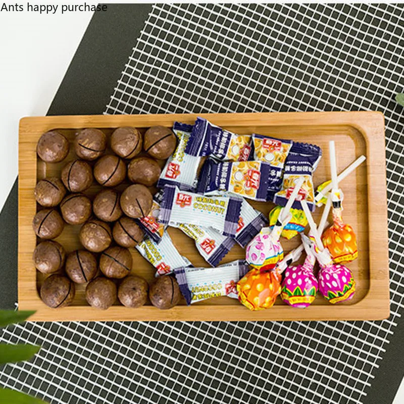 Китайский бамбуковый прямоугольный поднос для хранения бытовой чая гостиницы KTV