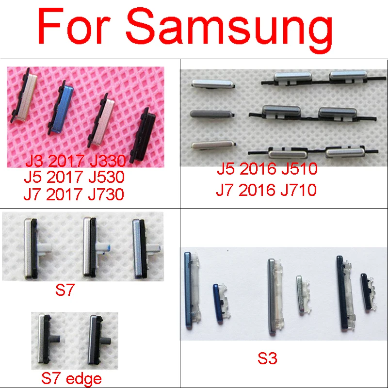 Для Samsung Galaxy S3 i9300 S7 Edge J5 J7 2016 J510 J710 / J3 2017 J730 J530 J330 Боковая кнопка