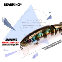 retail bearking hot model fishing lures hard bait 113mm 13 7g minnow equiped quality professional black or white hooks