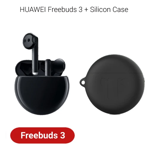 Huawei Freebuds 3 Оригинальные беспроводные наушники huawei Freebuds 3 TWS, bluetooth-наушники с функцией активного шумоподавления, Bluetooth 5,1, управление нажатием, 20 часов - Цвет: Black add case