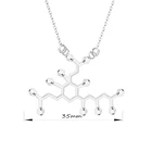 Объемное ожерелье с кулоном в виде молекулы пива, марихуаны, химическая структура с 50 звеньями Цепи, покрытие, химия, модные ювелирные украшения, химия