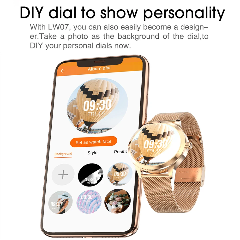 2020 NEW Smart Watch Women Custom Dials Heart Rate Blood Pressure/Blood Oxygen Monitor(SPO2) Smartwatch For Xiaomi Android iOS |