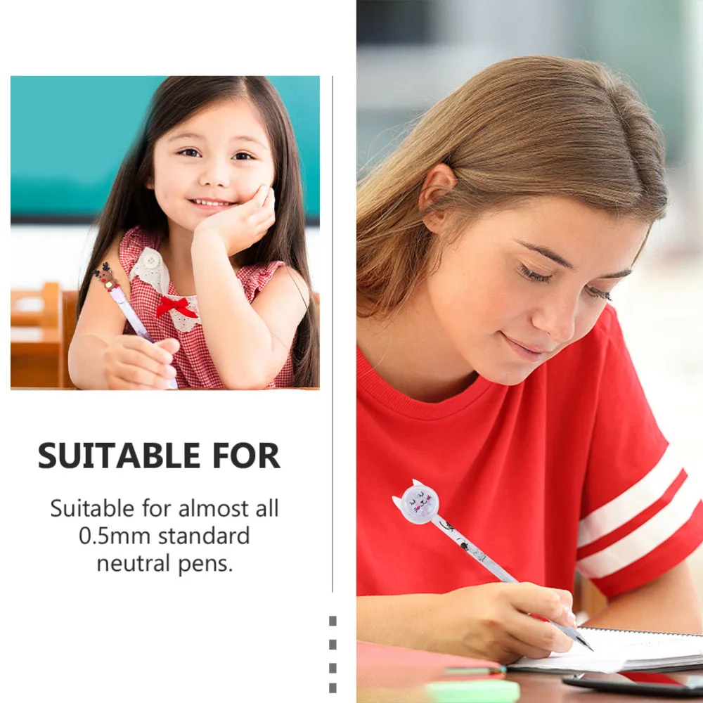 

200Pcs Black Pen Refills 0.5mm Ink Pen Refills Student Stationery (Black)