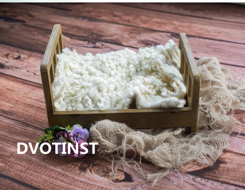

Dvotinst Newborn Photography Props Solid Baby Retro Wooden Posing Bed Fotografia Accessories Infant Studio Shooting Photo Props