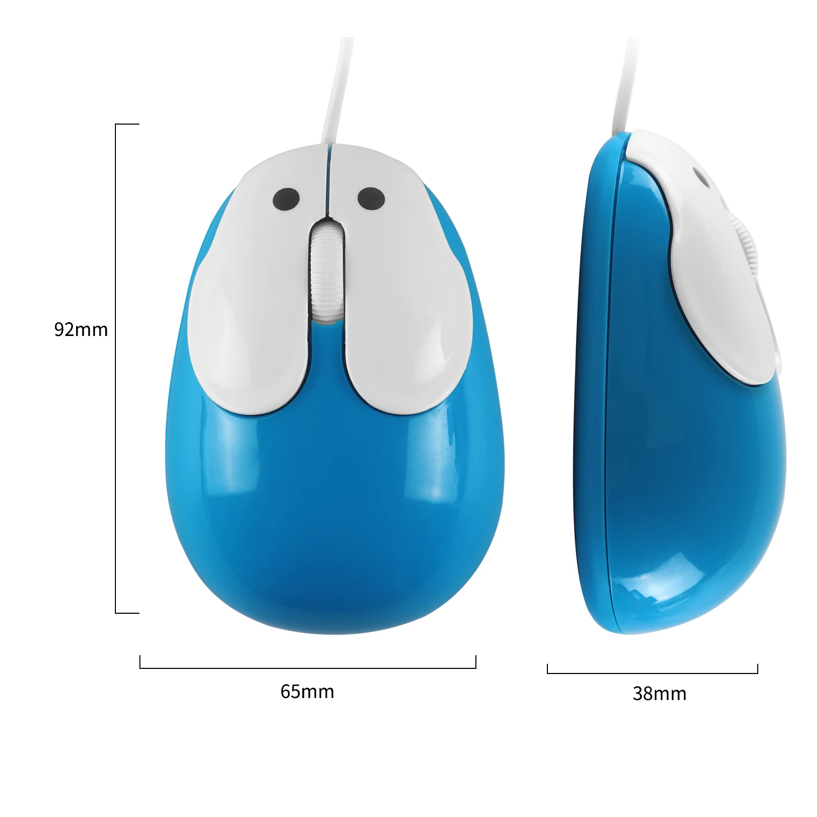 USB Проводная игровая мышь 1600dpi оптическая эргономичная мини Mause 3D с голубым