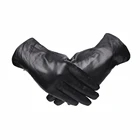 Мужские теплые зимние перчатки Gours, черные перчатки из натуральной козьей кожи на пуговицах, для вождения, GSM044, 2019