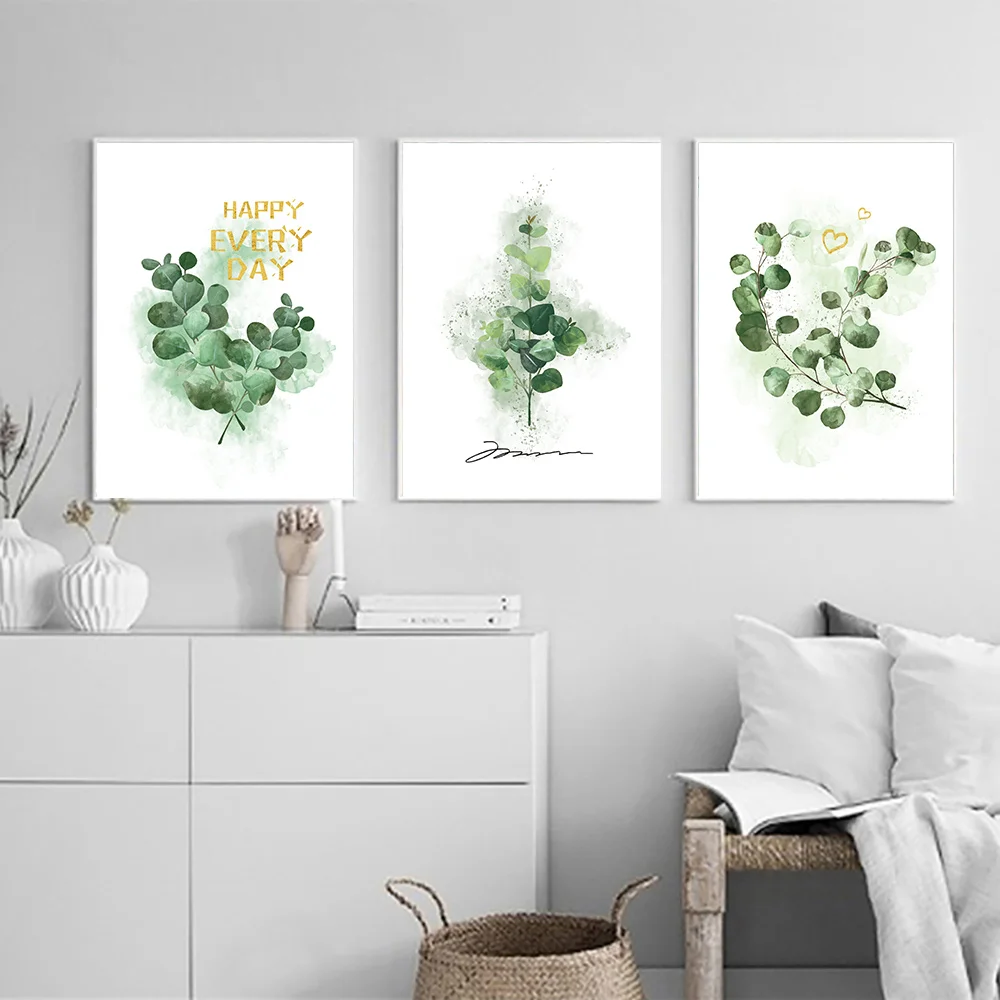 Плакат с изображением зеленых листьев пейзажа природы плакат растений | Дом и сад