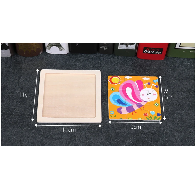 

Montessori Toys Wooden Jigsaw For Kids 2 to 4 YearsHigh Quality 3D Wooden Puzzles Educational Cartoon Animals Early Learning
