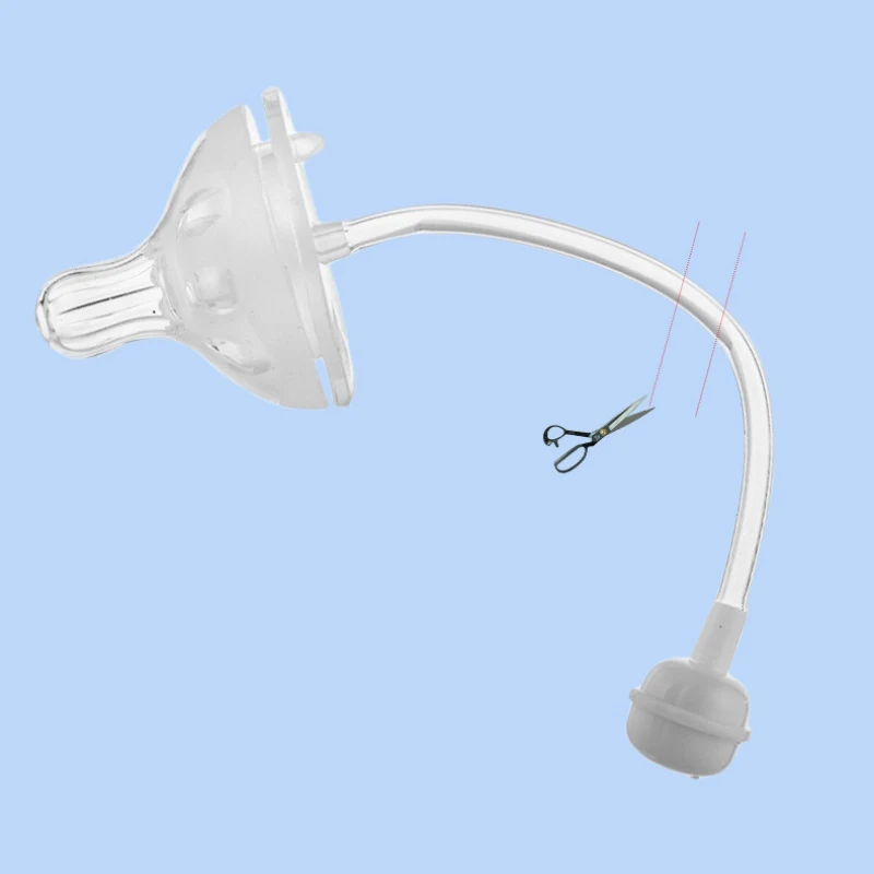 

5CM Straw Fittings Gravity Fedding Wide Mouth Silicone Pacifier Cross Hole Silicone Bottle Accessories