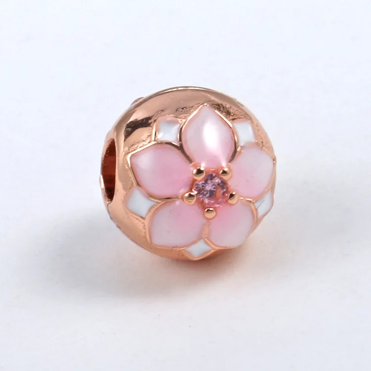 Женское колье из серебра 925 пробы с цветами магнолии | Украшения и аксессуары