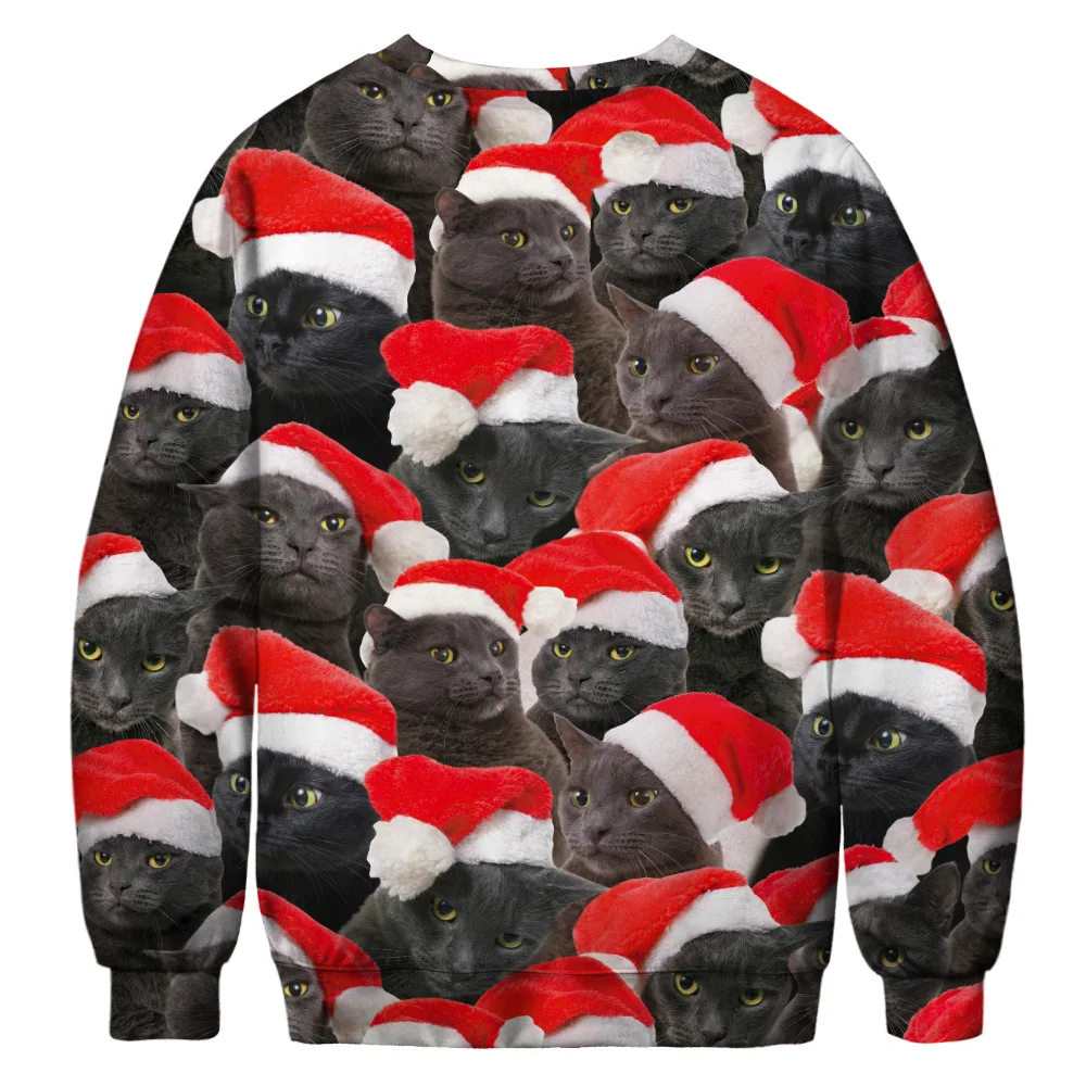 Мужской/женский Рождественский свитер с круглым вырезом | Мужская одежда