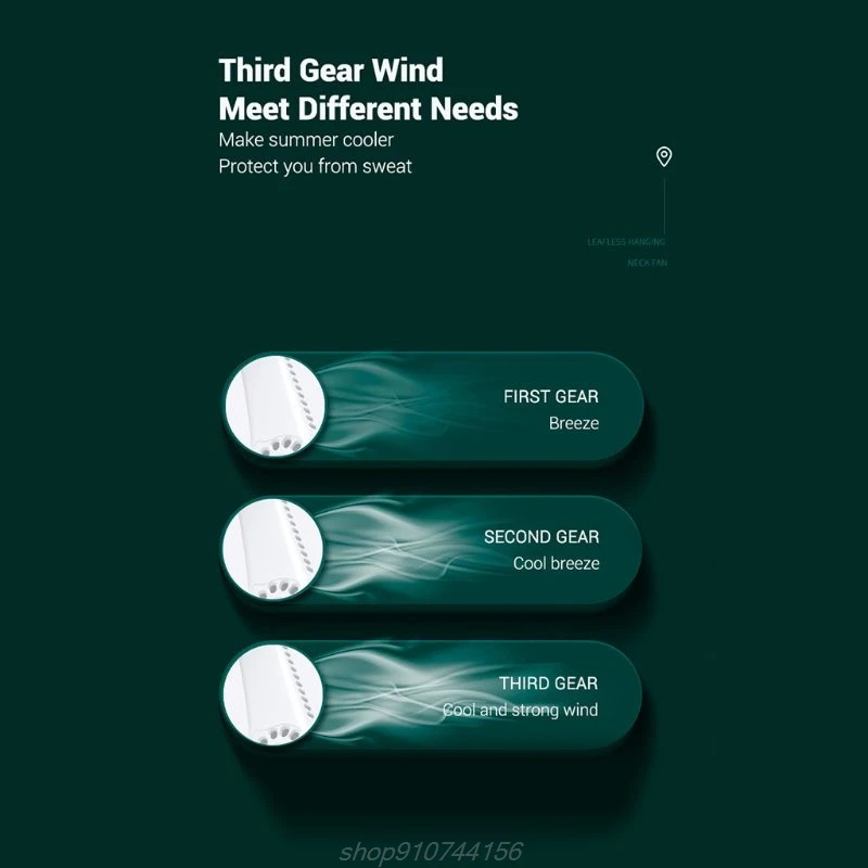 

Portable Fan Hand Free Small Personal Mini USB Fan 1800mAh Rechargeable Battery Operated Neck Fan M26 21 Dropship