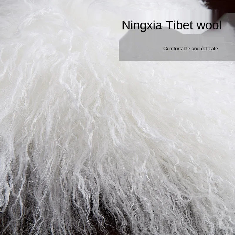 

MS.Softex Mongolian lamb fur Pillow Case Real Fur Cushion Cover High Quality Natural Lamb Fur Pillow Cover Fluffy Fur